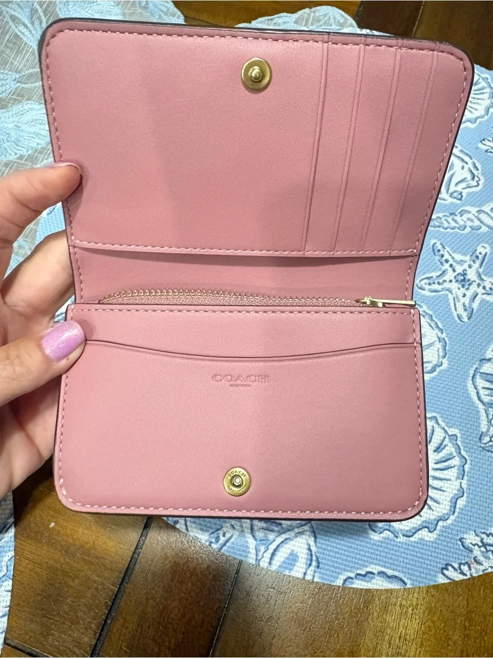 Coach essential slim card case in peony - Picture 7 of 7